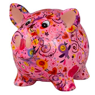 Pomme Pidou Piggy Bank Rosie Medium 004 (18x15x15cm - Ceramic)