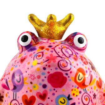 Pomme Pidou Sparschwein Frosch Freddy Pink Medium 002 (17x17x15cm - Keramik)
