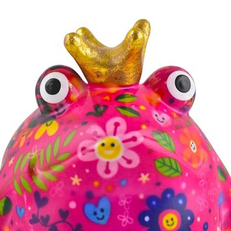 Pomme Pidou Sparschwein Frosch Freddy Pink Medium 003 (17x17x15cm - Keramik)