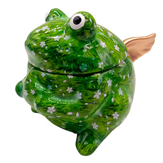 Diamond Painting Pomme Pidou Storage Jar Christmas Frog Freddy 005 (15x15x15cm - Ceramic)