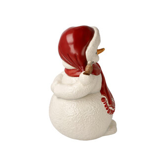 Goebel - Christmas | Decorative statue / figure Snowman - Happy winter friend | Earthenware - 22cm - Limited Edition