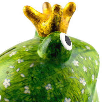 Pomme Pidou Spaarpot Kikker Freddy Medium Green 001 (17x17x15cm - Keramiek)