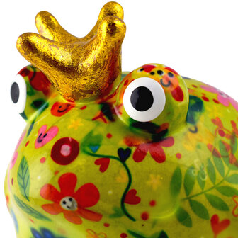 Pomme Pidou Sparschwein Frosch Freddy Medium Gr&uuml;n 006 (17x17x15cm - Keramik)