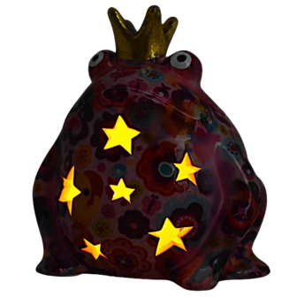 Pomme Pidou Tealight Holder Frog Freddy 003 (11x10x12cm - Ceramic)