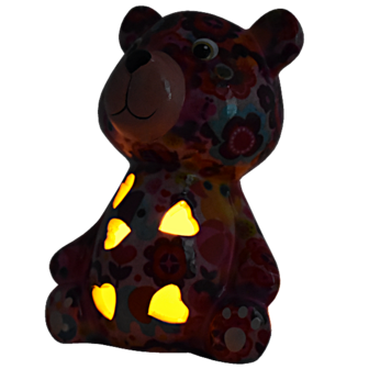 Pomme Pidou Tea Light Holder Bear Toto 003 (10x8x14cm - Ceramic)