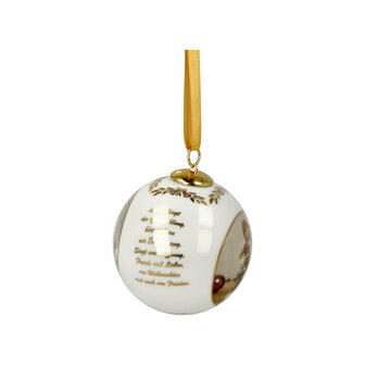 Goebel - Kerst | Decoratief beeld / figuur Jaarlijkse Bal 2023 | Porselein - 8cm