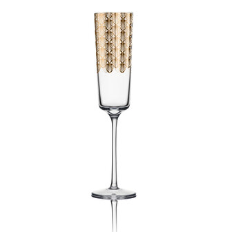 Goebel - VOLA | Set de verres &agrave; champagne 2 pi&egrave;ces First Gold I | Verre - 25 cm - avec de l&#039;or v&eacute;ritable