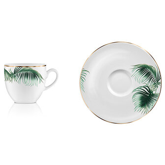 Goebel - VOLA | Cup and saucer Espresso 4 pieces - Livia I | Porcelain - 11cm - with real gold - 100ml