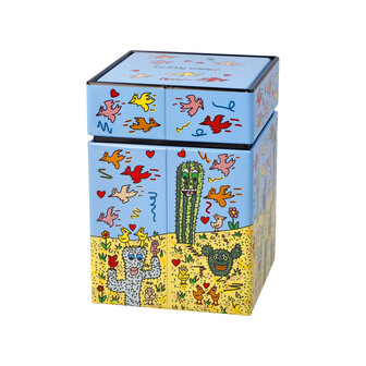 Goebel - James Rizzi | Tea box Desert Life| Storage box - 11cm - Pop Art