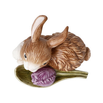 Goebel - Easter | Decorative statue / figure Hare - Annual Hare 2022 | Porcelain - 8cm - Easter bunny