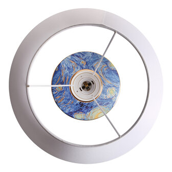 Goebel - Vincent van Gogh | Table lamp Starry Night - white | Porcelain - 47cm - with real gold