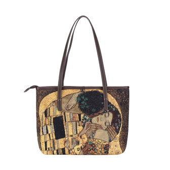 Goebel - Gustav Klimt | Sac Le Baiser | Sac bandouli&egrave;re - 38cm - Tissu