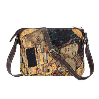 Goebel - Gustav Klimt | Sac Le Baiser | Sac bandouli&egrave;re - 25cm - tissu