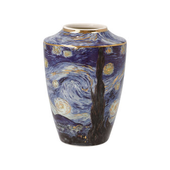 Goebel-Vincent van Gogh | Vase Nuit &Eacute;toil&eacute;e mini | Porcelaine - 12 cm - avec de l&#039;or v&eacute;ritable