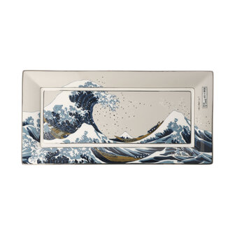 Goebel - Katsushika Hokusai | &Eacute;chellez le golf | Porcelaine - 24 cm - avec de l&#039;or v&eacute;ritable