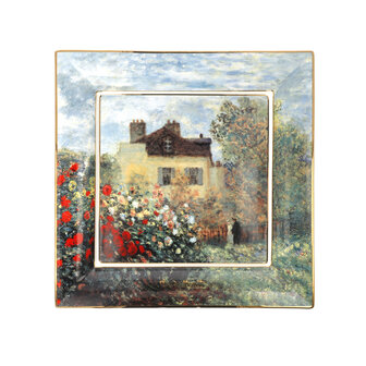 Goebel-Claude Monet | &Eacute;chelle de la maison de l&#039;artiste | Porcelaine - 30 cm - avec de l&#039;or v&eacute;ritable