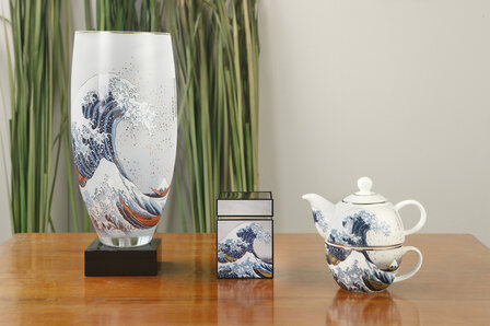 Goebel - Katsushika Hokusai | Teedose Der Golf | Metall &ndash; 11 cm &ndash; Aufbewahrungsbox