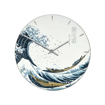 Goebel - Katsushika Hokusai | Wandklok De Golf | Porselein - 31cm