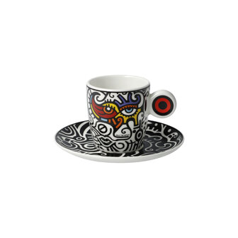 Goebel - Billy The Artist | Cup and saucer Espresso Bright Eyes I | Porcelain - 12cm - 100ml