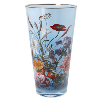 Goebel - Jan Davidsz de Heem | Vase Fleurs d&#039;&Eacute;t&eacute; 20 | Verre - 20 cm - avec de l&#039;or v&eacute;ritable