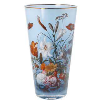 Goebel - Jan Davidsz de Heem | Vase Fleurs d&#039;&Eacute;t&eacute; 20 | Verre - 20 cm - avec de l&#039;or v&eacute;ritable