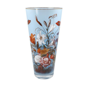 Goebel - Jan Davidsz de Heem | Vase Fleurs d&#039;&Eacute;t&eacute; 30 | Verre - 30 cm - avec de l&#039;or v&eacute;ritable
