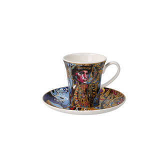 Goebel - Lana Frey | Tasse et soucoupe Espresso Aphrodite | Porcelaine - 12 cm - 100 ml - avec de l&#039;or v&eacute;ritable