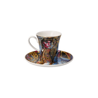 Goebel - Lana Frey | Tasse et soucoupe Espresso Aphrodite | Porcelaine - 12 cm - 100 ml - avec de l&#039;or v&eacute;ritable