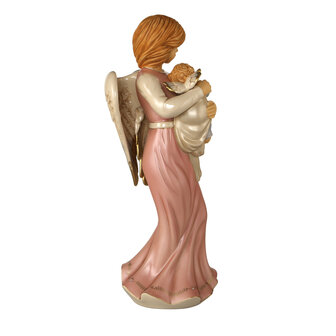 Goebel - No&euml;l | Statue / figurine d&eacute;corative Ange Gardien S&eacute;curit&eacute; | Fa&iuml;ence - 50cm - Edition Limit&eacute;e