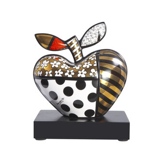 Goebel - Romero Britto | Decoratief beeld / figuur Golden Big Apple 18 | Porselein - 18cm - met echt goud