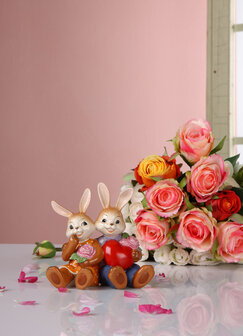 Goebel - Easter | Decorative image Hare My Valentine&#039;s Sweetheart | Earthenware - 12cm - Easter Bunny
