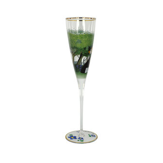 Goebel-Rosina Wachtmeister | Verre &agrave; champagne Una passeggiata nel verde | Verre - 27 cm - avec de l&#039;or v&eacute;ritable - 100 ml