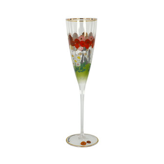 Goebel - Rosina Wachtmeister | Champagne glas Lestate in giardino | Glas - 27cm - met echt goud - 100ml