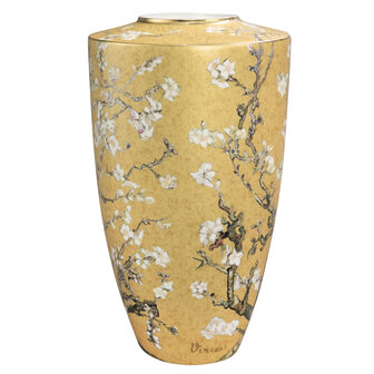 Goebel-Vincent van Gogh | Vase Amandier or 55 | Porcelaine - 55 cm - avec de l&#039;or v&eacute;ritable