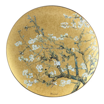 Goebel - Vincent van Gogh | Schaal Amandelboom goud | Porselein - 50cm - met echt goud - Limited Edition