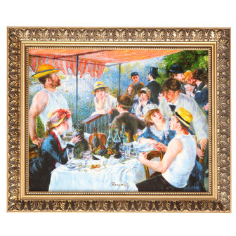 Goebel-Auguste Renoir | Peinture Petit-d&eacute;jeuner des rameurs | Porcelaine - 60 cm - &Eacute;dition limit&eacute;e - avec de l&#039;or v&eacute;ritable
