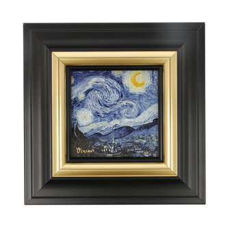 Goebel - Vincent van Gogh | Schilderij Sterrennacht | Porselein - 18cm - met echt goud