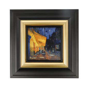 Goebel - Vincent van Gogh | Schilderij Cafe bij nacht | Porselein - 18cm - met echt goud