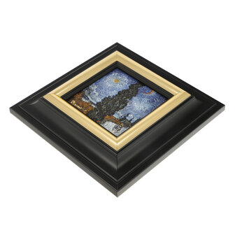 Goebel-Vincent van Gogh | Peindre une route de campagne la nuit | Porcelaine - 18 cm - avec de l&#039;or v&eacute;ritable