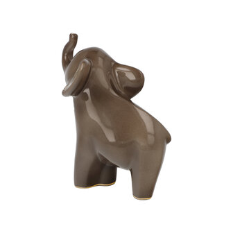 Goebel - Elephant | Decoratief beeld Taabu | Aardewerk - 15cm - olifant - met echt goud