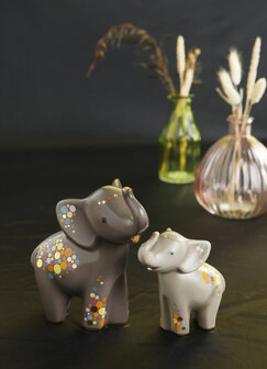 Goebel - &Eacute;l&eacute;phant | Statue / figurine d&eacute;corative Rokka | Porcelaine - 11cm - &eacute;l&eacute;phant