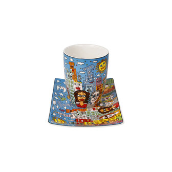 Goebel-James Rizzi | Tasse et soucoupe Summer in the City | Porcelaine - 19cm - 400ml