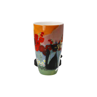 Goebel - Rosina Wachtmeister | Koffie / Thee Mok Lestate in giardino | Beker to go - porselein - 500ml - met deksel