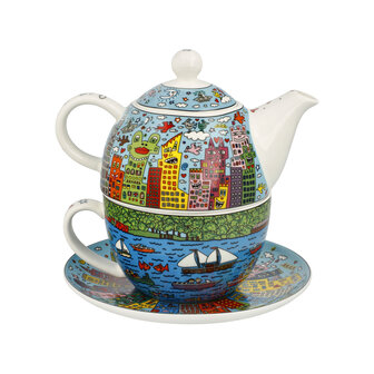 Goebel-James Rizzi | Th&eacute;i&egrave;re Th&eacute; pour une journ&eacute;e &agrave; New York | Porcelaine - th&eacute;i&egrave;re - 350ml