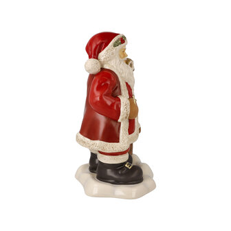 Goebel - No&euml;l | Statue d&eacute;corative du P&egrave;re No&euml;l avec chouette | Fa&iuml;ence - 25cm - Edition Limit&eacute;e