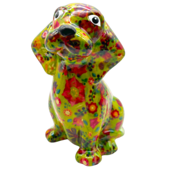 Pomme Pidou Money Box Dog Beagle Basil Medium 005 (19x11x11cm - Ceramic)