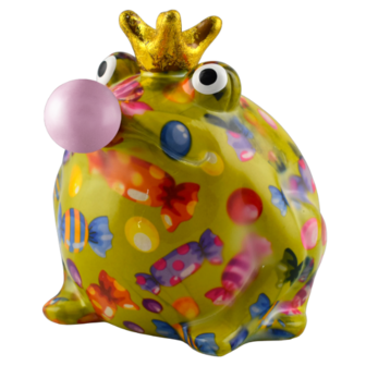 Pomme Pidou Spardose Frosch Freddy Bubblegum Medium 003 (17x15x17cm - Keramik)