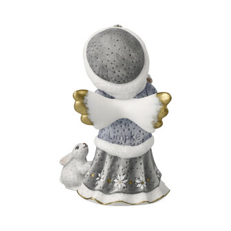 Goebel - Nina &amp; Marco | Decoratief beeld Engel Winterwandeling | Porselein - 10cm - Limited Edition