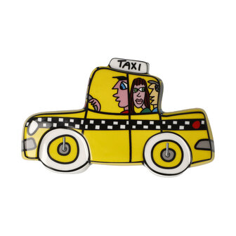 Goebel - James Rizzi | Sleutelrek Yellow Cab | Porselein - 13cm