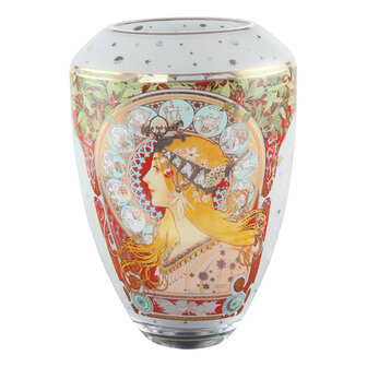 Goebel - Alphonse Mucha | Vaas Sterrenbeeld | Artis Orbis - glas - 30cm